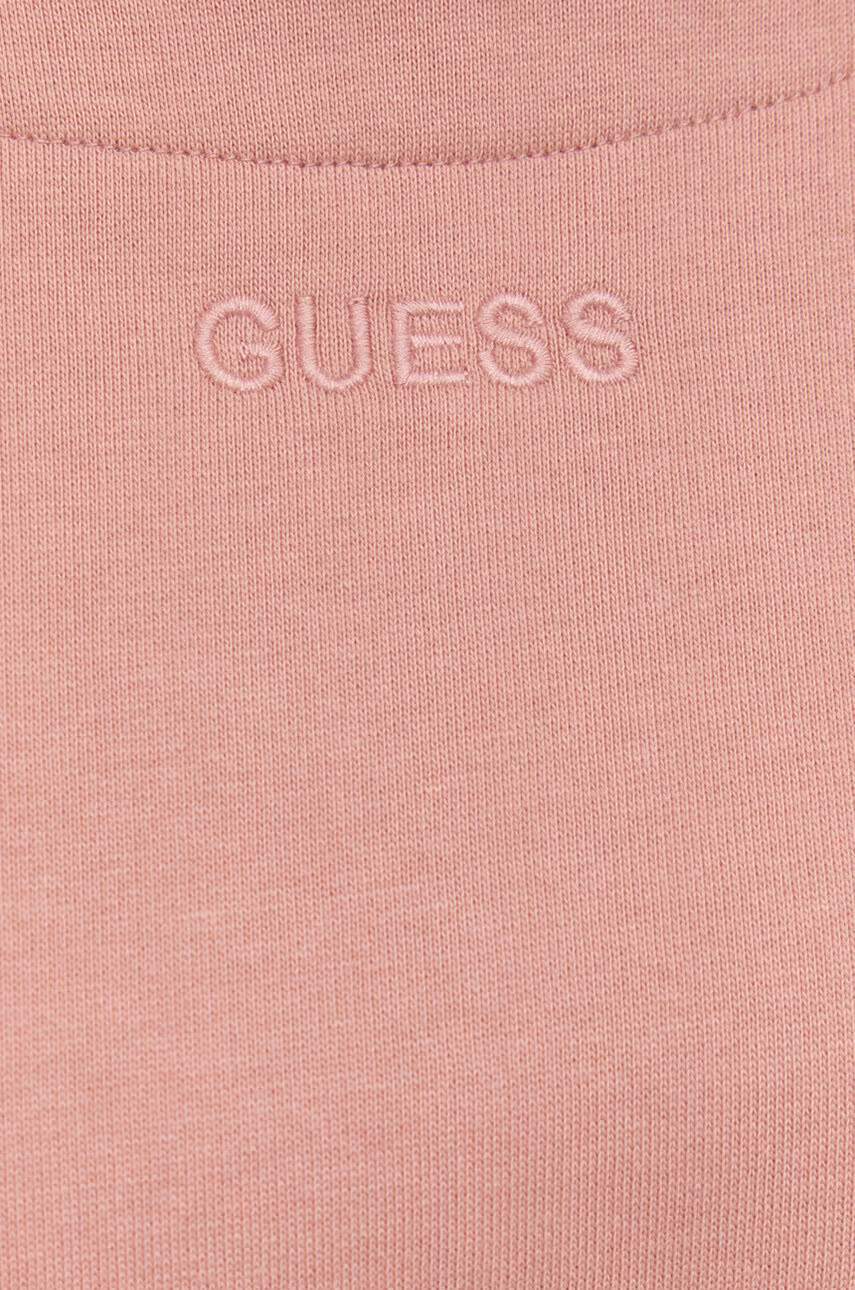 Guess Памучен суичър в розово с изчистен дизайн - Pepit.bg