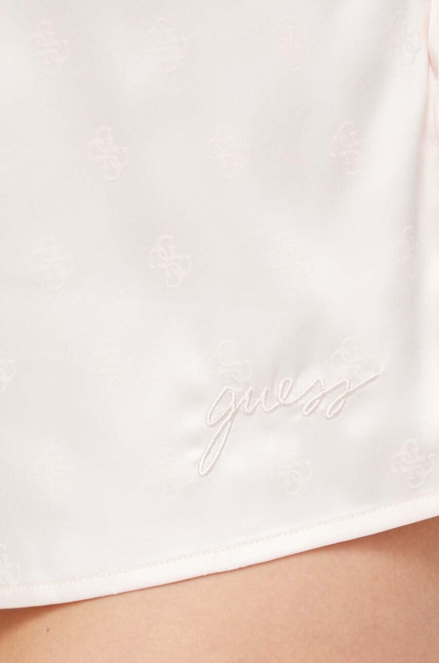 Guess Пижама дамска в бежово от сатен - Pepit.bg