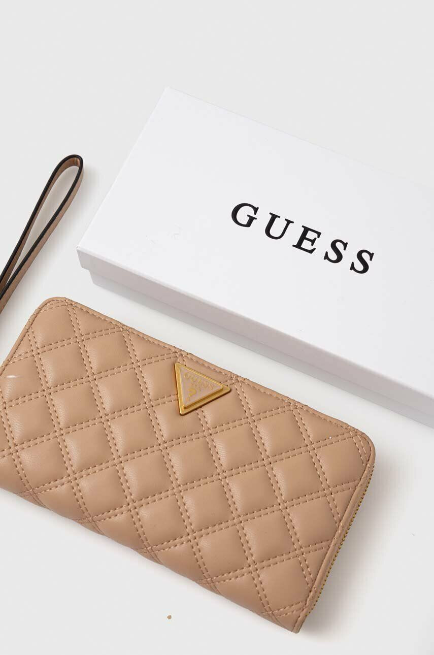 Guess Портфейл дамски в бежово - Pepit.bg