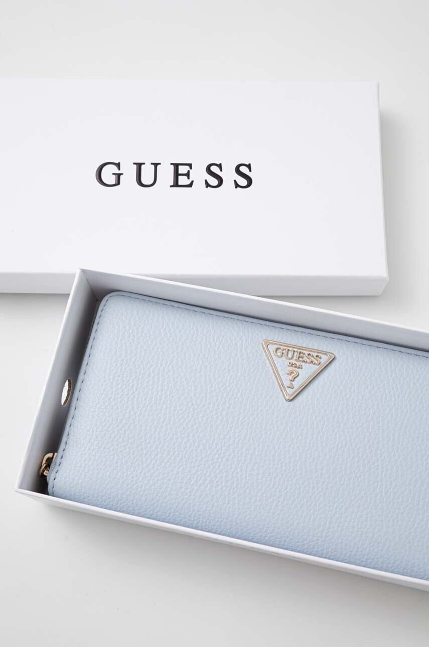Guess Портфейл дамски в синьо - Pepit.bg