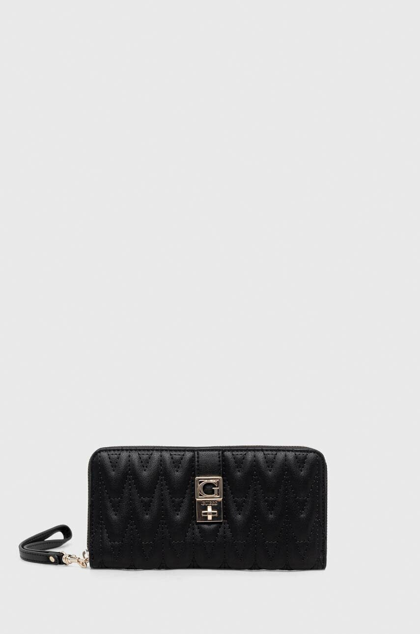 Guess Портфейл дамски в черно - Pepit.bg