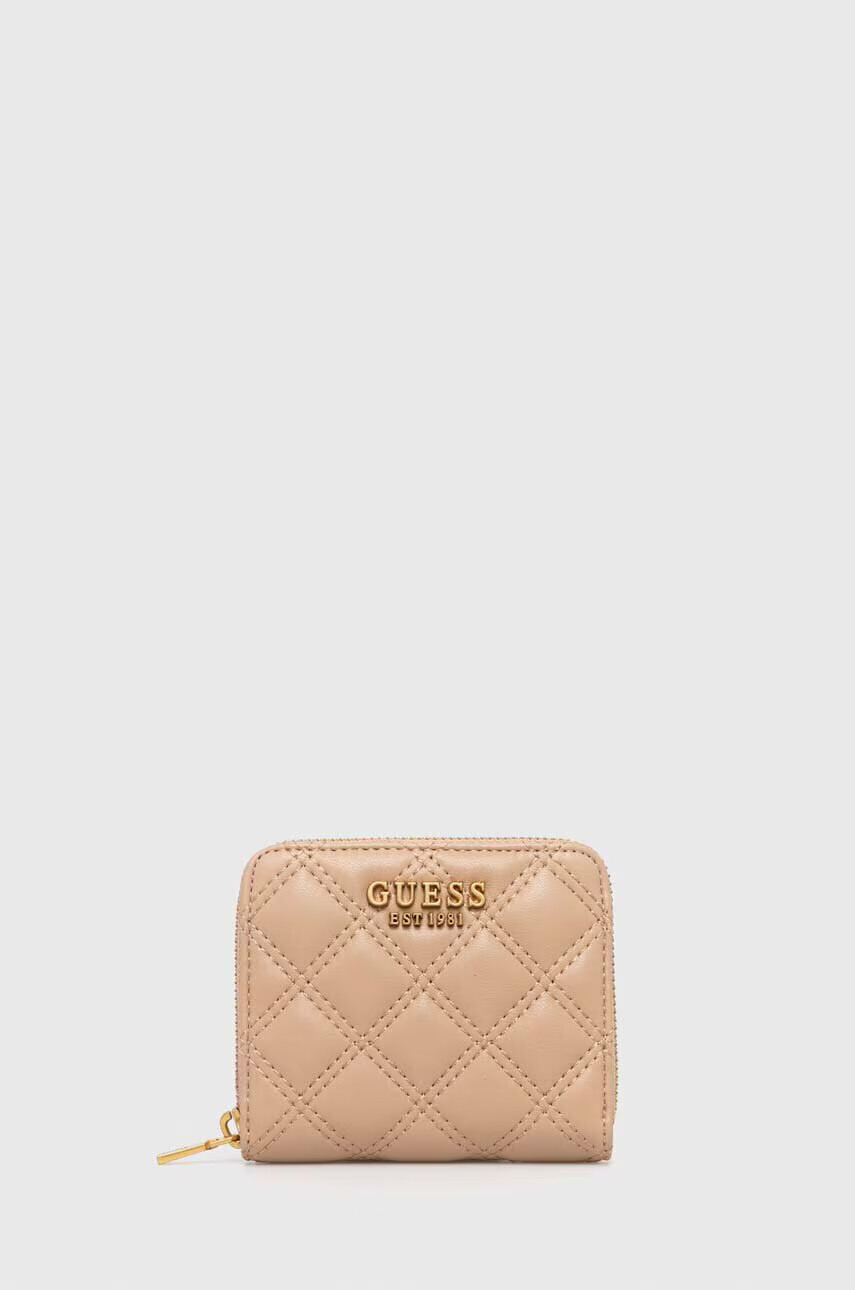 Guess Портфейл дамски в бежово - Pepit.bg