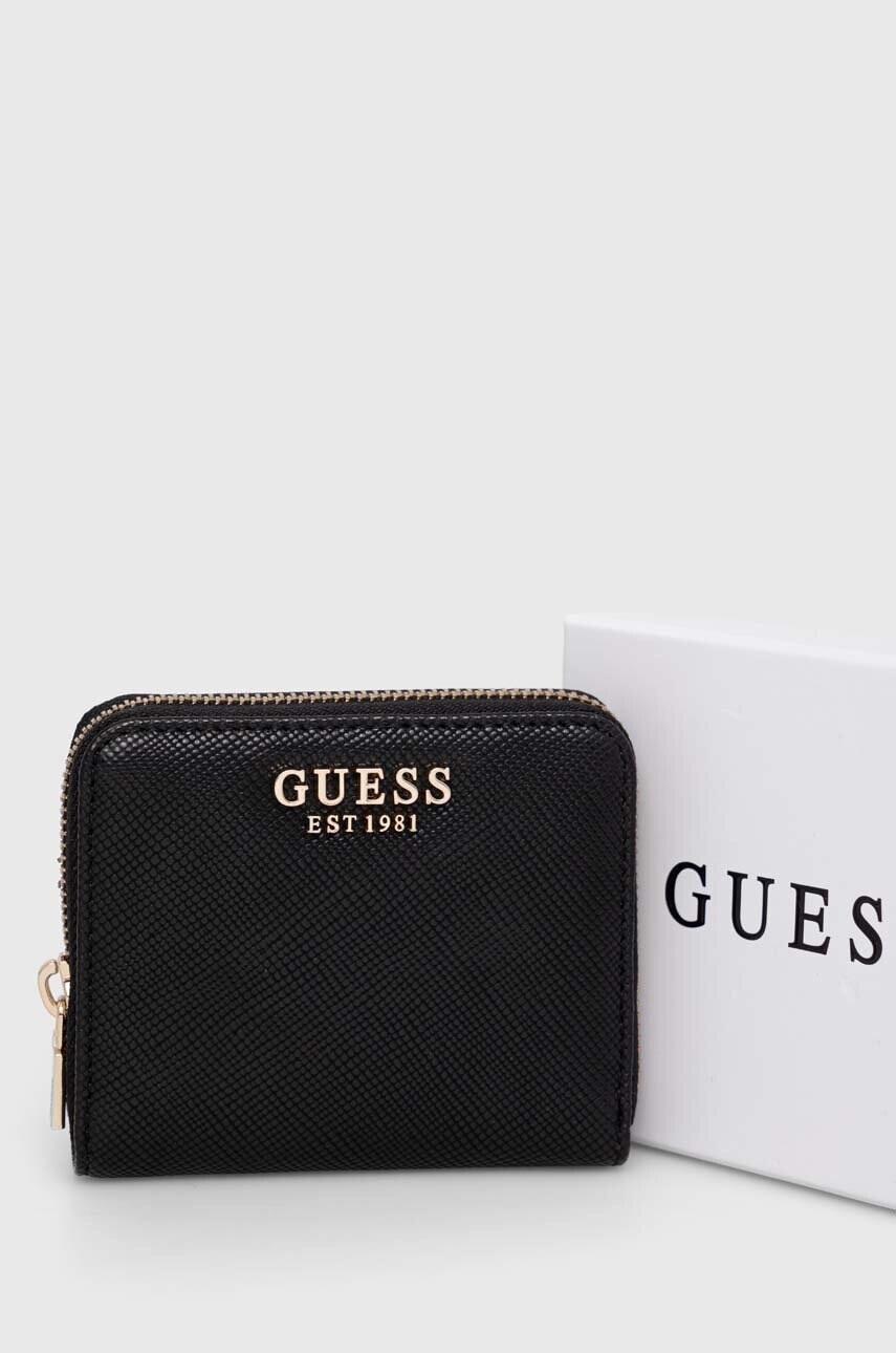 Guess Портфейл дамски в черно - Pepit.bg