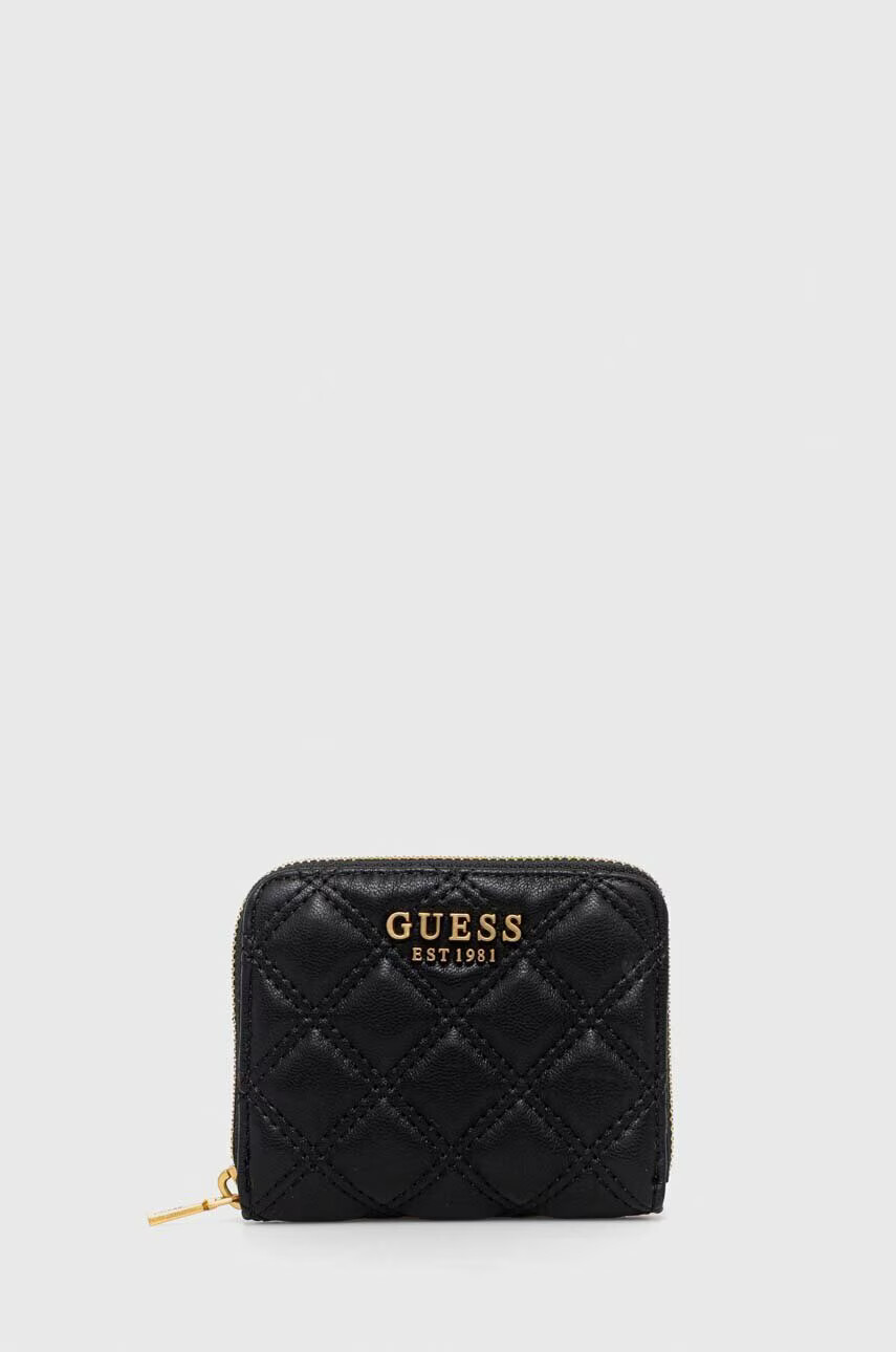 Guess Портфейл дамски в черно - Pepit.bg