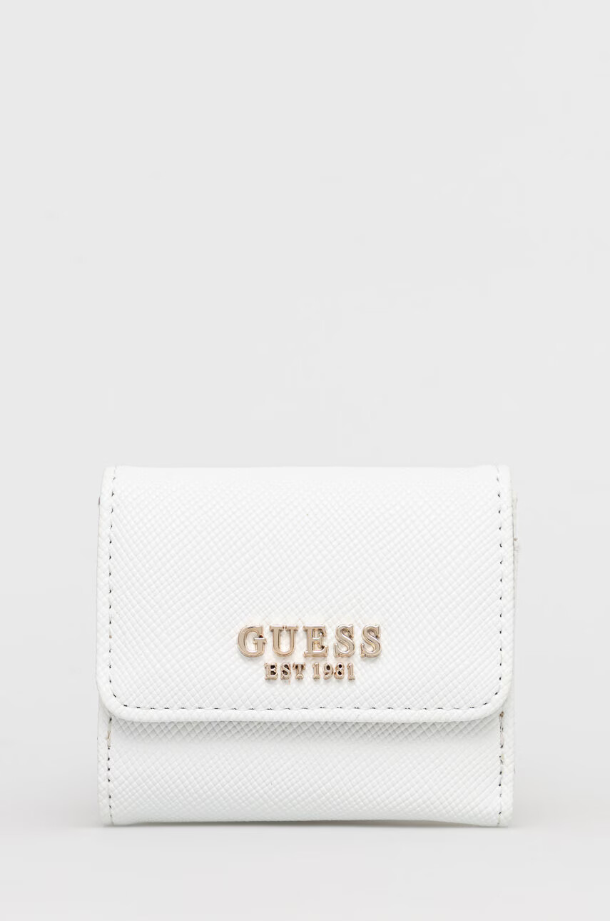 Guess Портфейл дамски в бяло - Pepit.bg