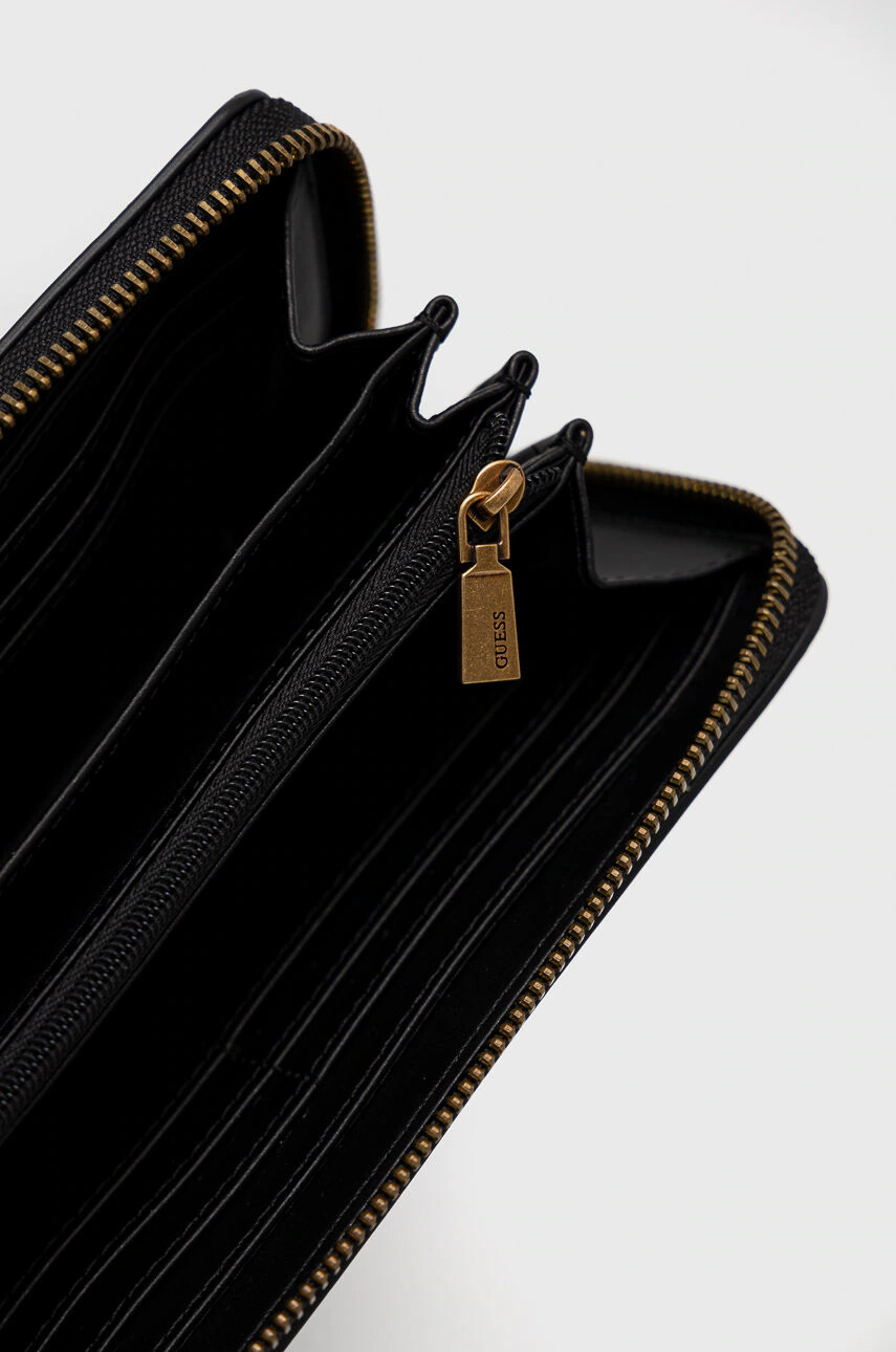 Guess Портфейл дамски в черно - Pepit.bg