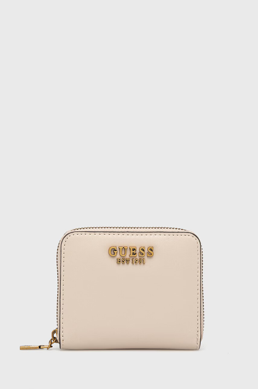 Guess Портфейл дамски в бежово - Pepit.bg
