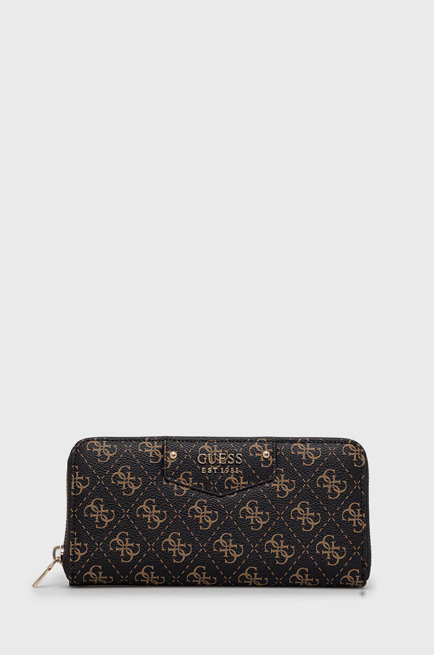 Guess Портфейл дамски в кафяво - Pepit.bg