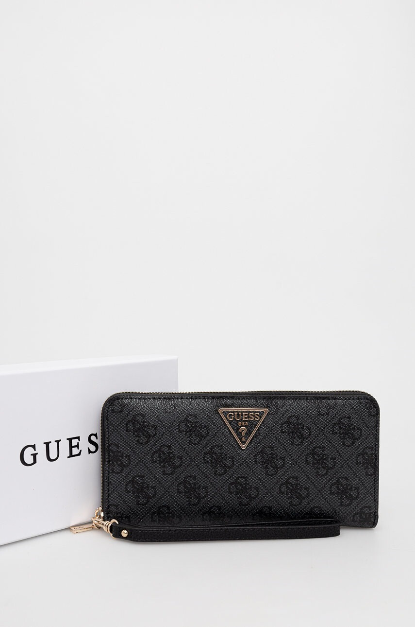 Guess Портфейл дамски в черно - Pepit.bg