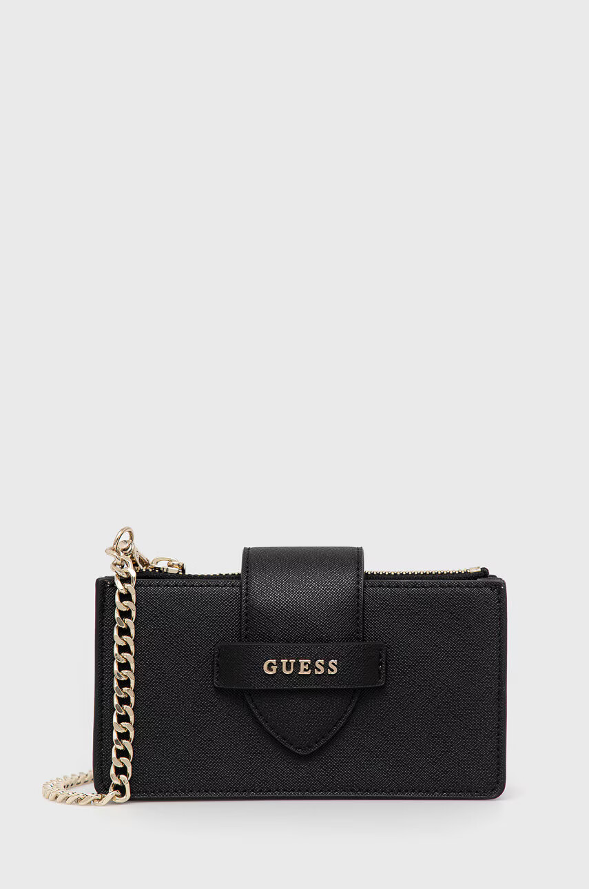 Guess Портмоне дамски в черно - Pepit.bg
