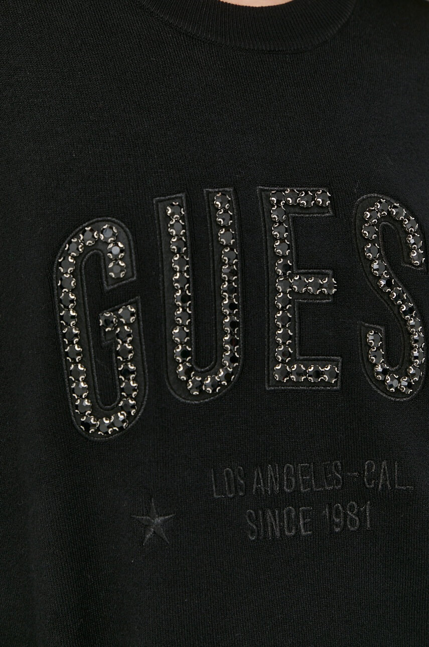 Guess Пуловер дамски в черно от топла материя - Pepit.bg
