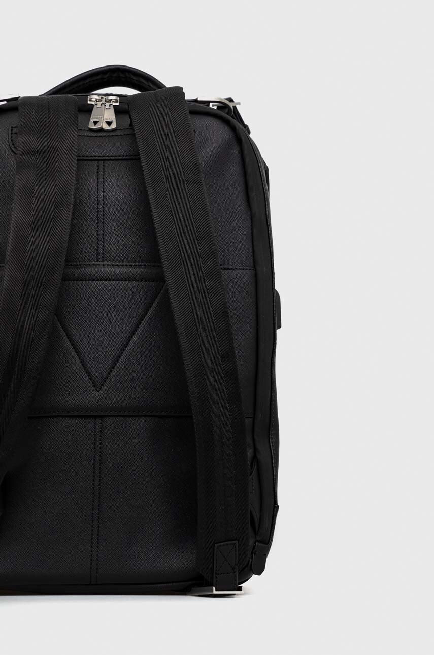 Guess Раница в черно голям размер с изчистен дизайн - Pepit.bg