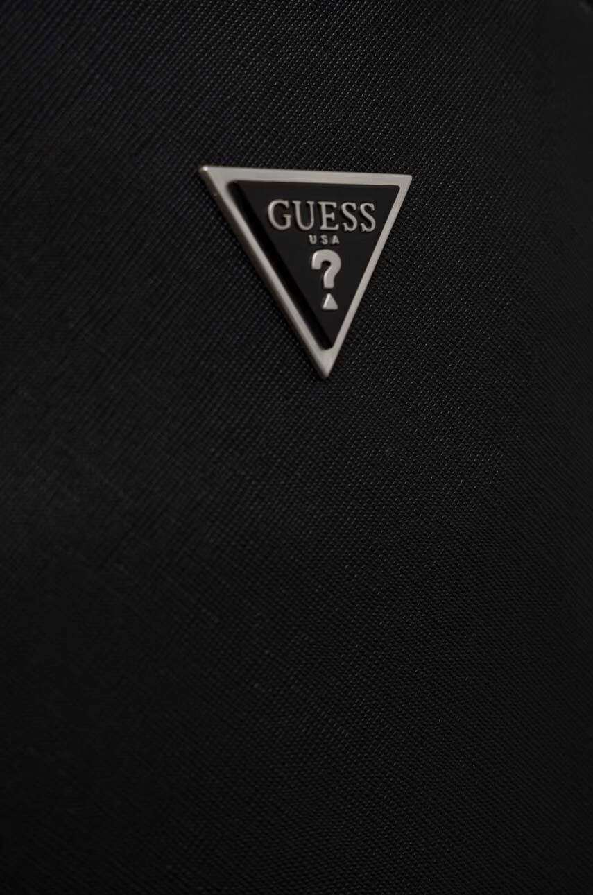 Guess Раница в черно голям размер с изчистен дизайн - Pepit.bg