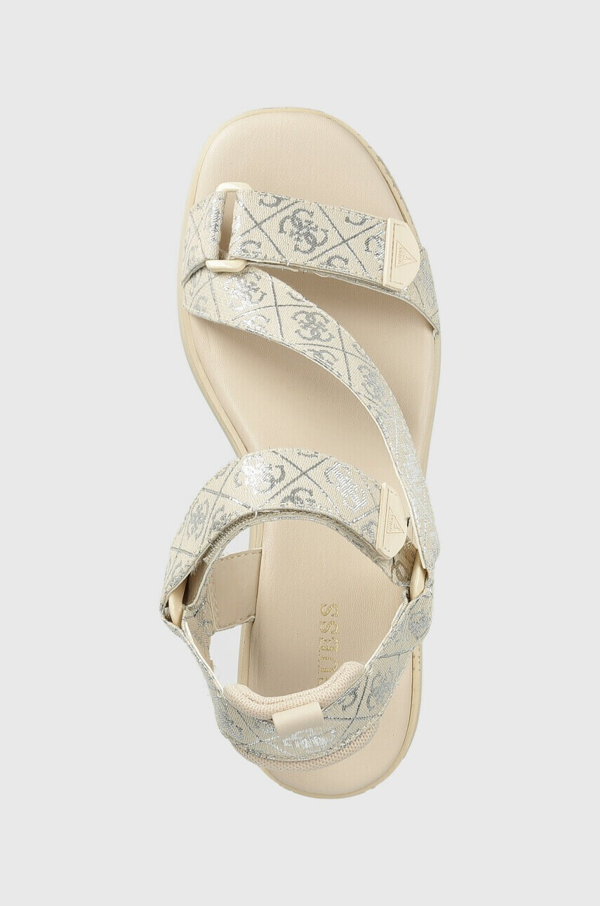 Guess Сандали OCILIA2 в бежово със скосена платформа - Pepit.bg