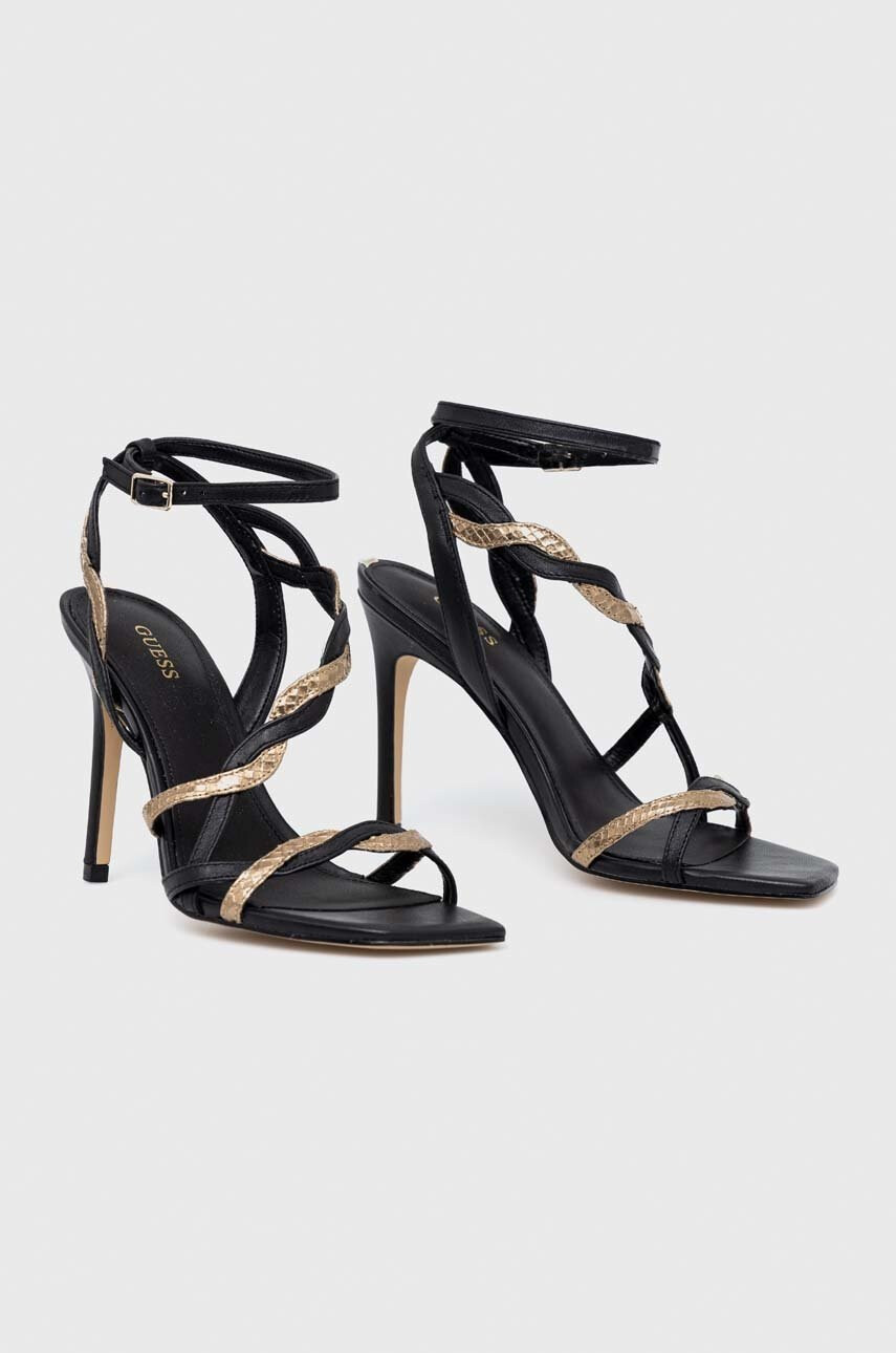 Guess Сандали Syivia в черно FL5SYV LEA03 BLACK - Pepit.bg