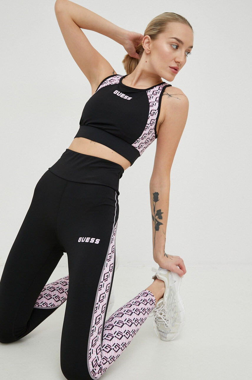 Guess Спортен сутиен в черно - Pepit.bg