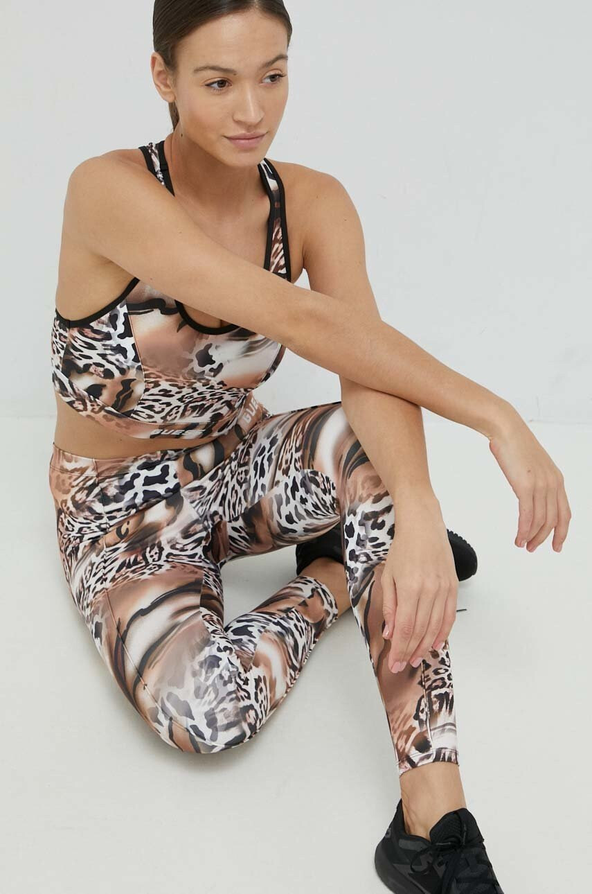 Guess Спортен сутиен в кафяво с десен - Pepit.bg