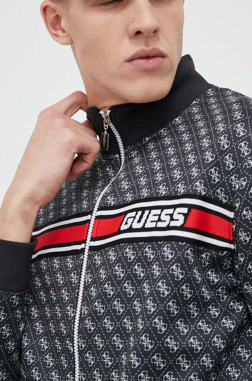 Guess Суичър в черно с десен - Pepit.bg