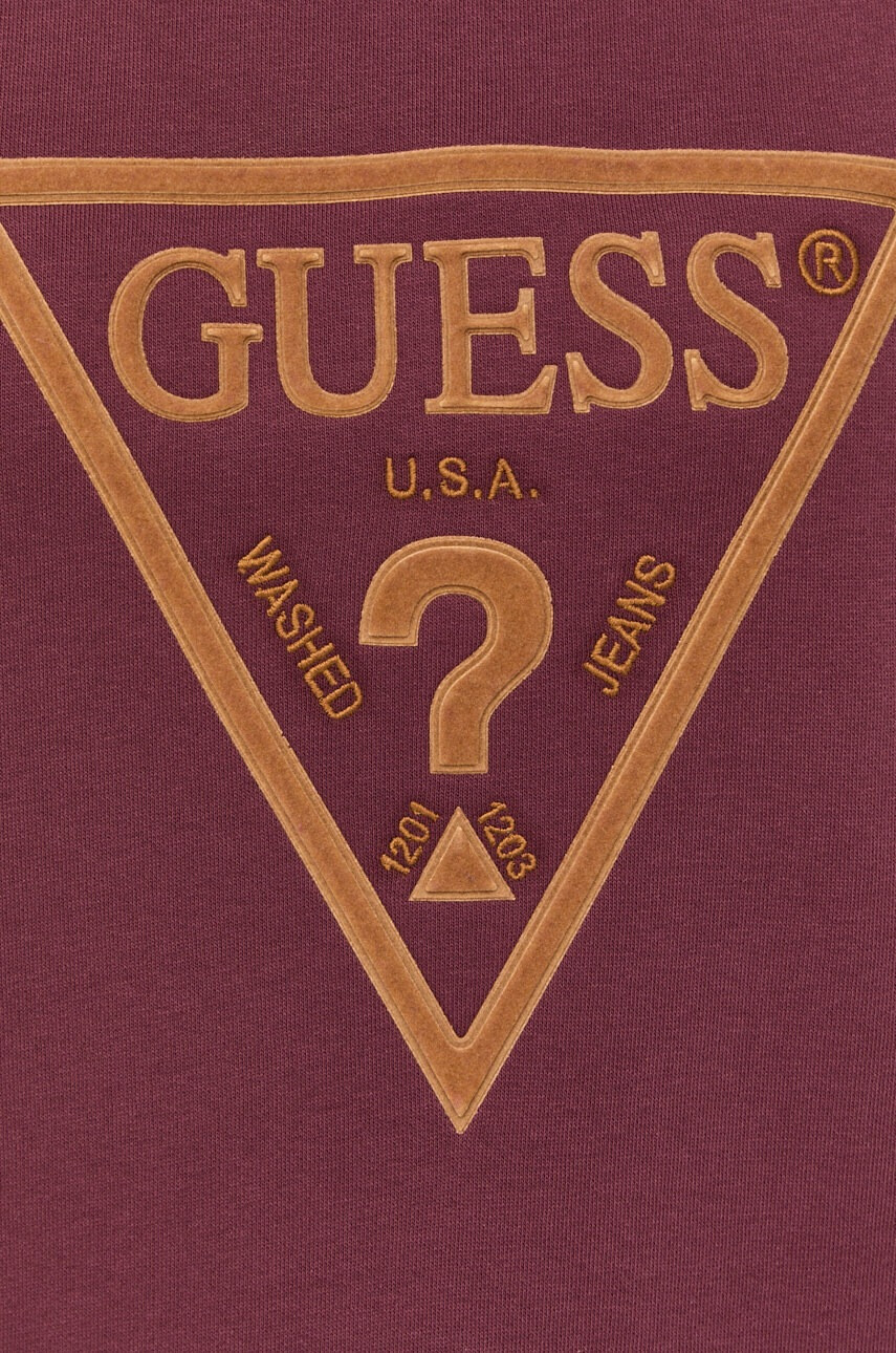 Guess Суичър в бордо с апликация - Pepit.bg