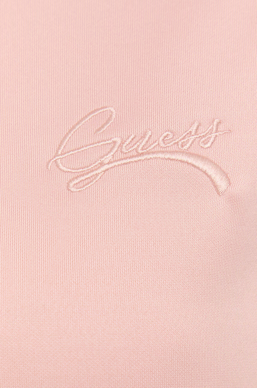 Guess Суичър в розово с изчистен дизайн - Pepit.bg