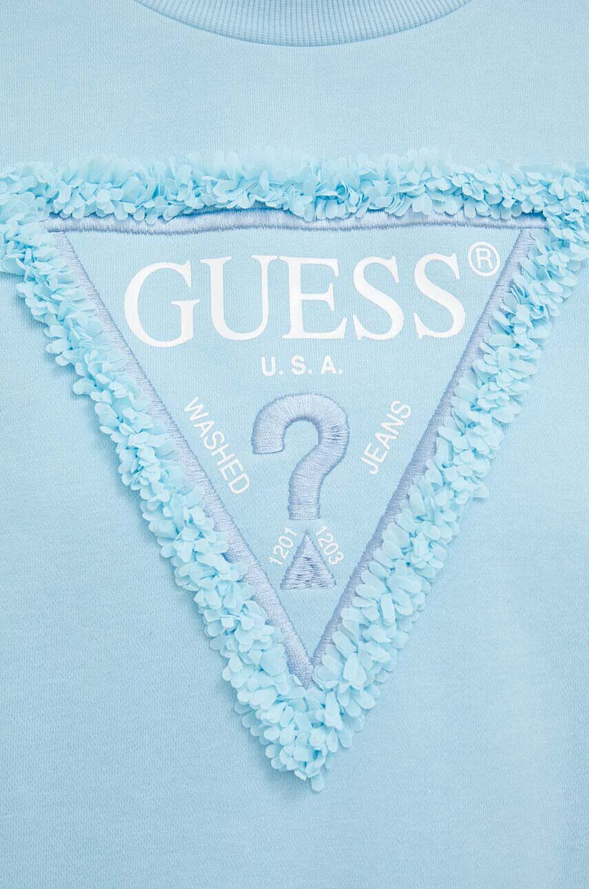 Guess Суичър в синьо с изчистен дизайн - Pepit.bg