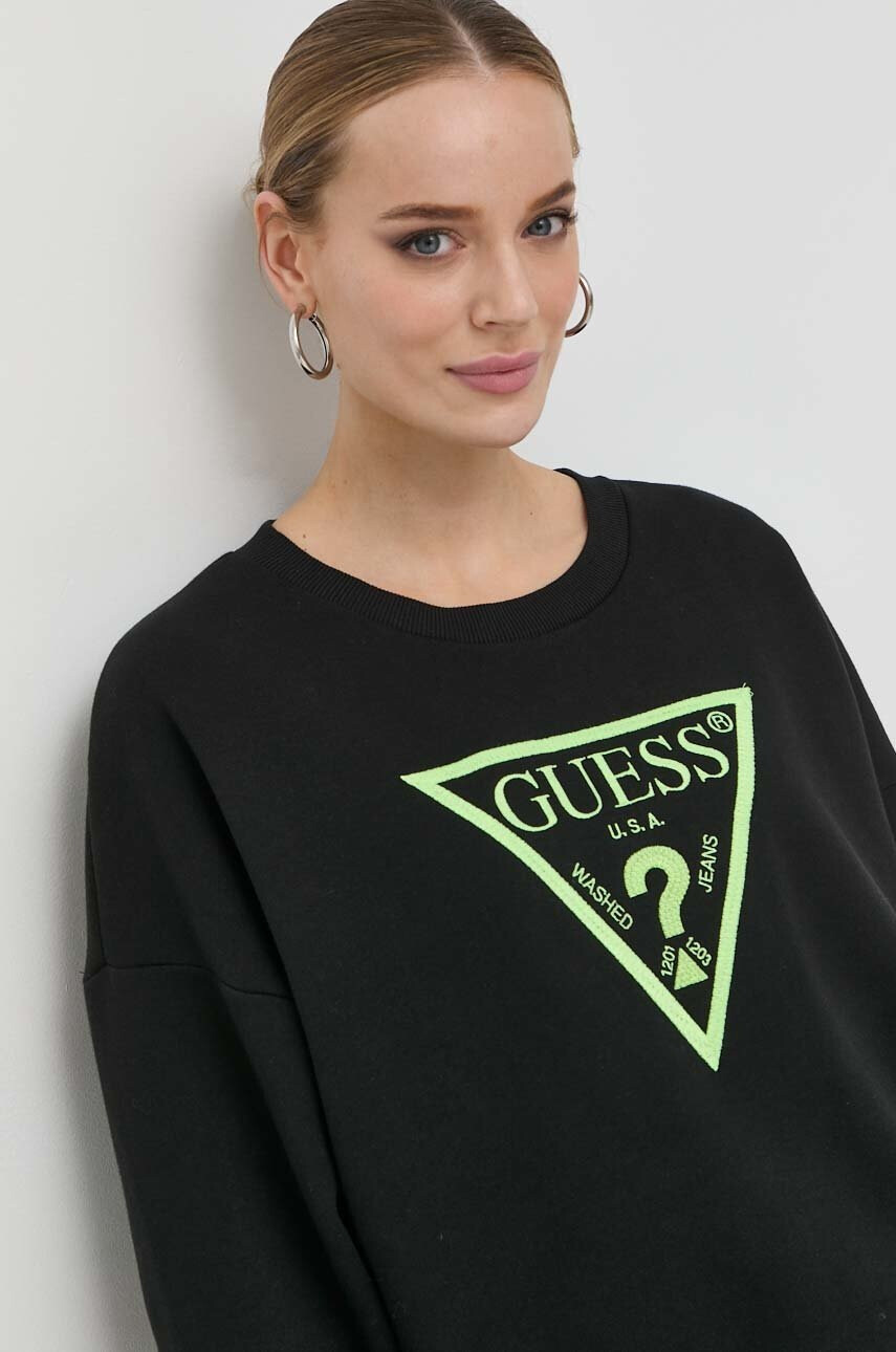 Guess Суичър в черно с апликация - Pepit.bg