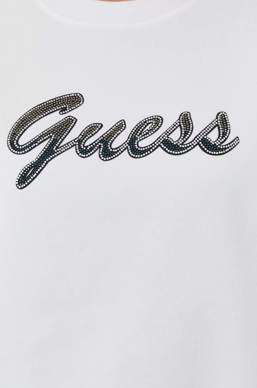 Guess Суичър в бяло с апликация - Pepit.bg