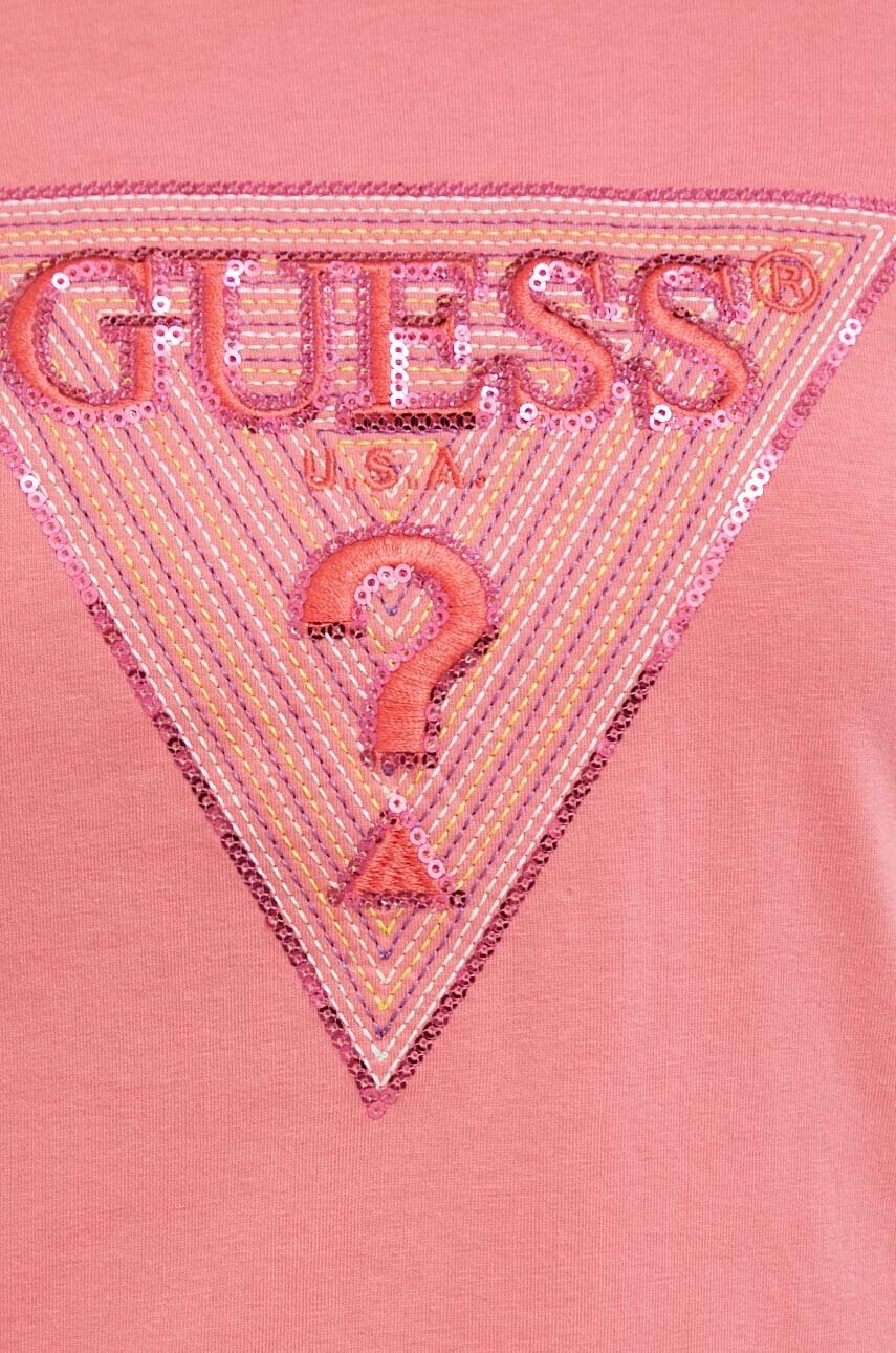 Guess Тениска в розово - Pepit.bg