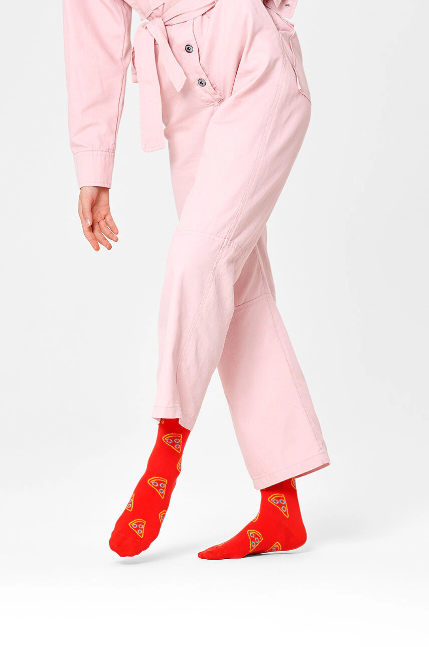 Happy Socks Чорапи дамски в червено - Pepit.bg