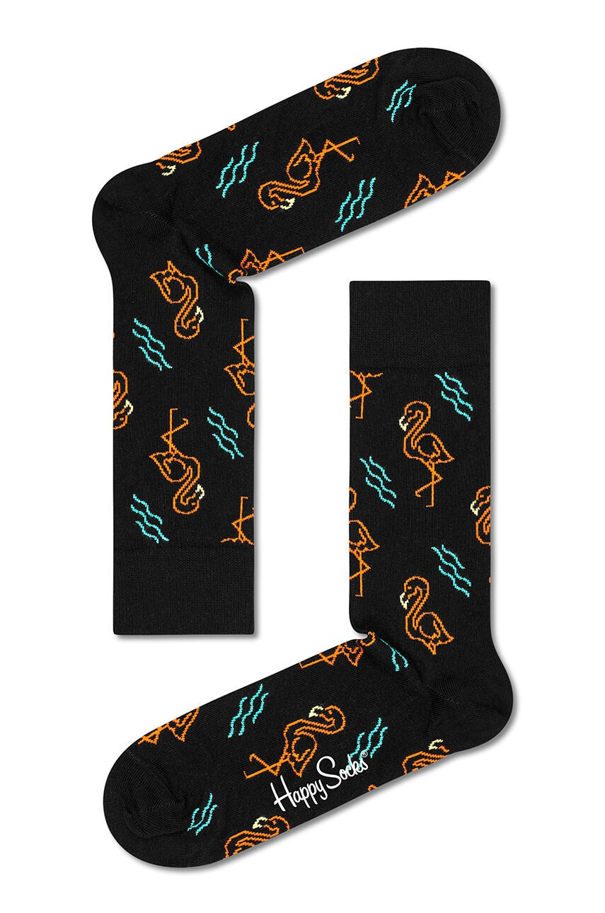 Happy Socks Чорапи мъжки в черно - Pepit.bg