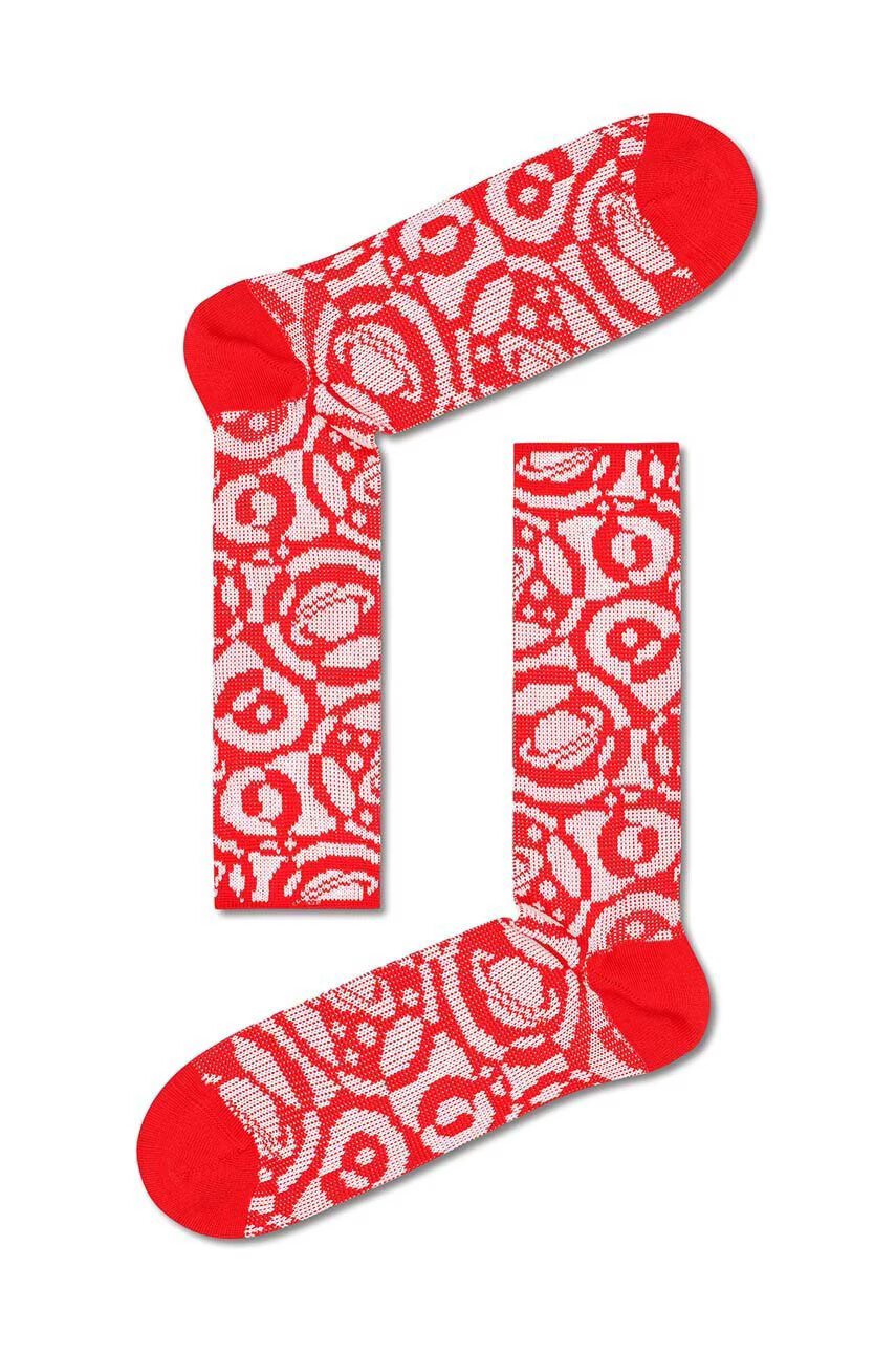 Happy Socks Чорапи мъжки в бяло - Pepit.bg