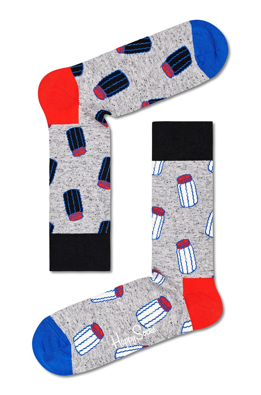 Happy Socks Чорапи мъжки в сиво - Pepit.bg