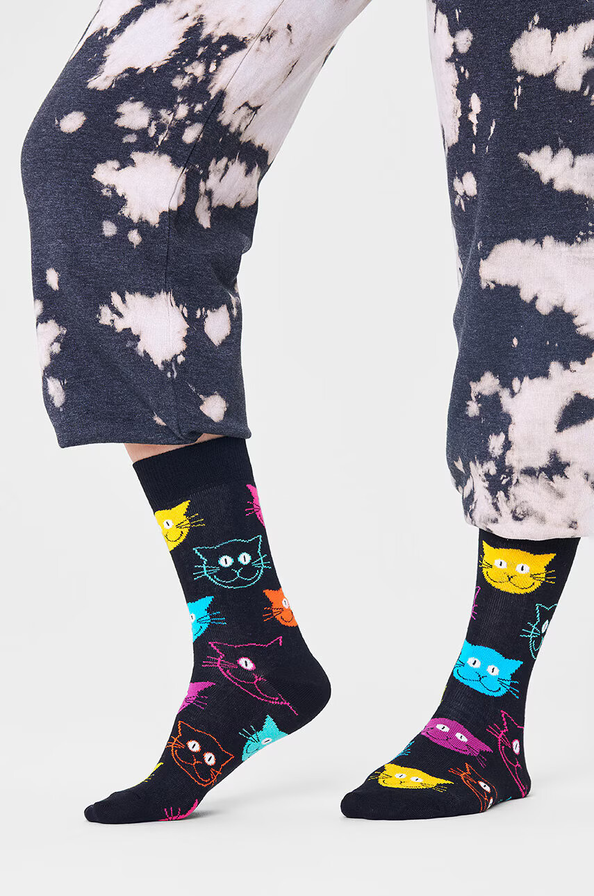Happy Socks Чорапи в черно - Pepit.bg