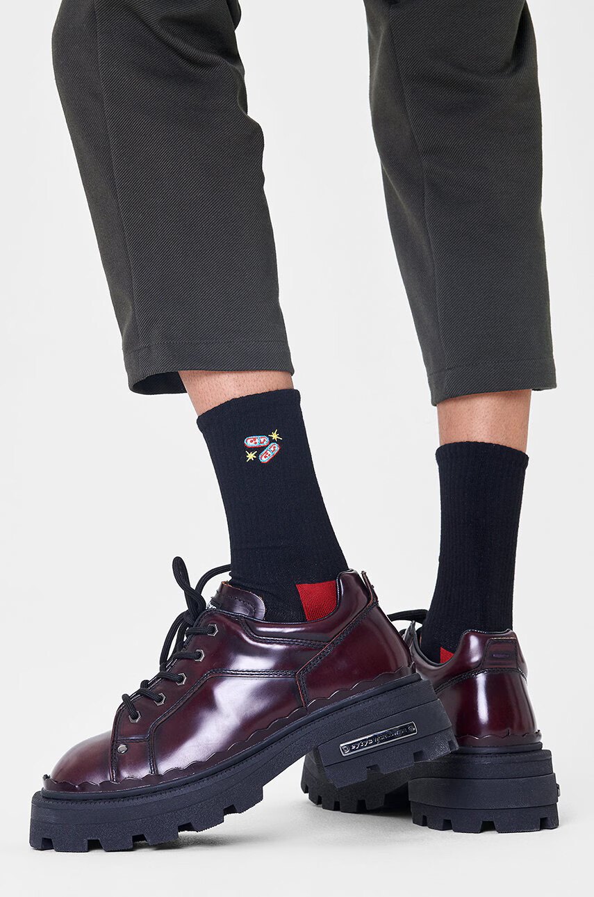 Happy Socks Чорапи в черно - Pepit.bg