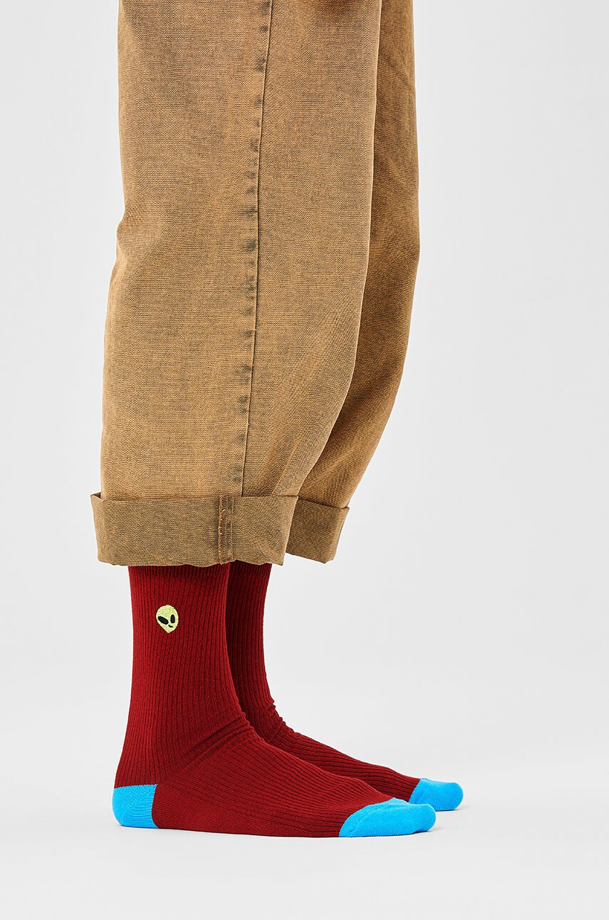 Happy Socks Чорапи в червено - Pepit.bg