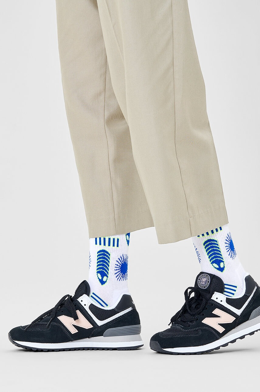 Happy Socks Чорапи в бяло - Pepit.bg