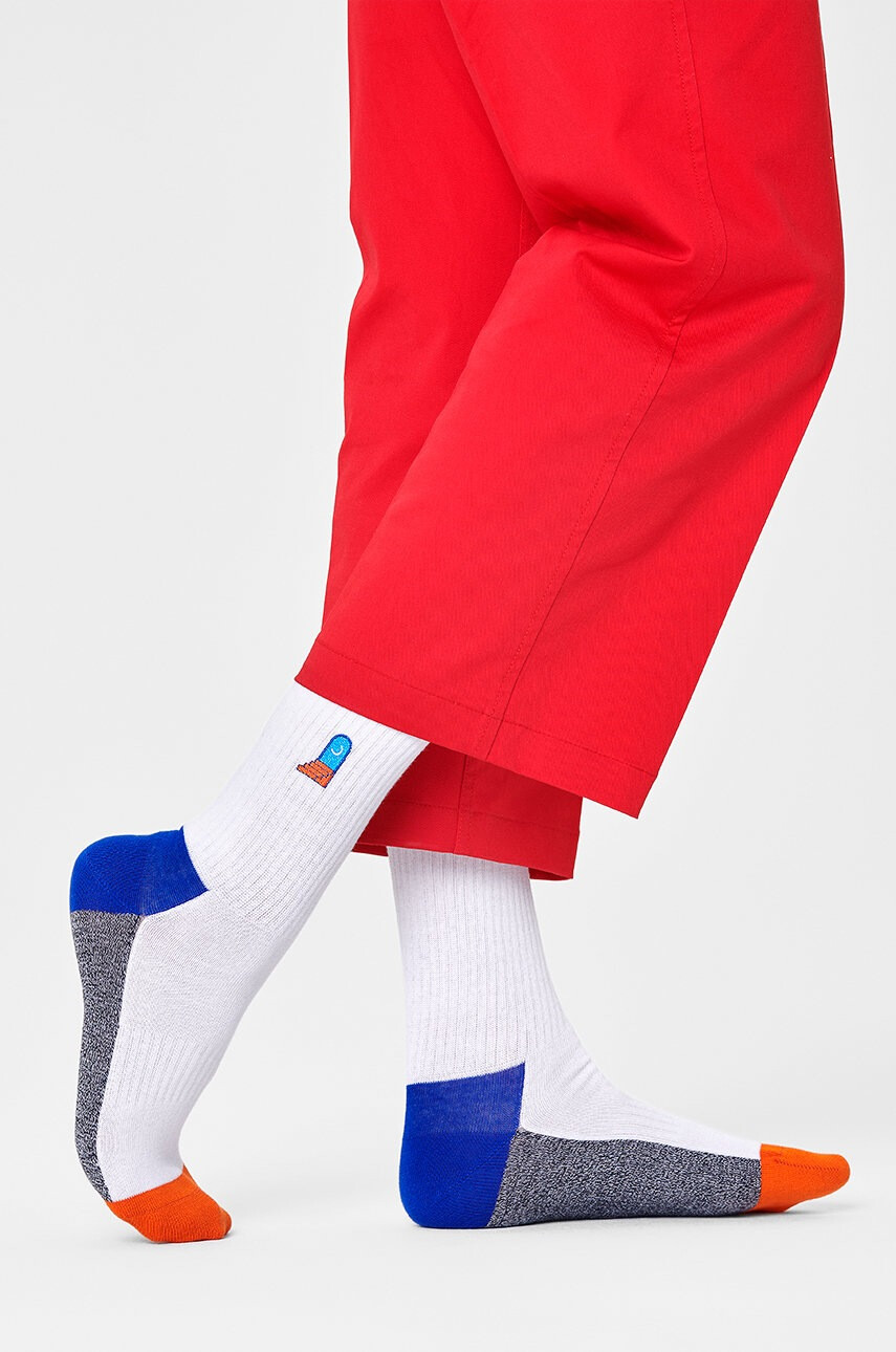 Happy Socks Чорапи в бяло - Pepit.bg