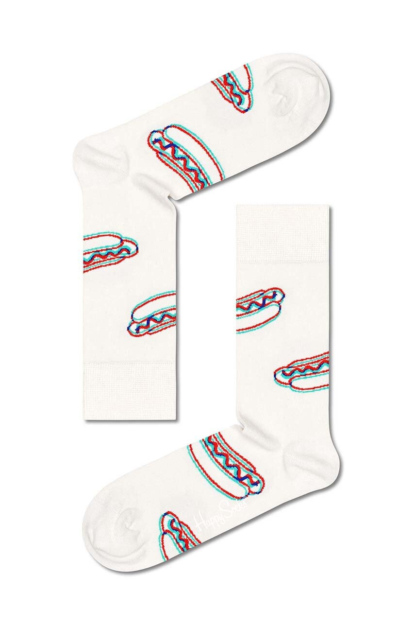 Happy Socks Чорапи в бяло - Pepit.bg