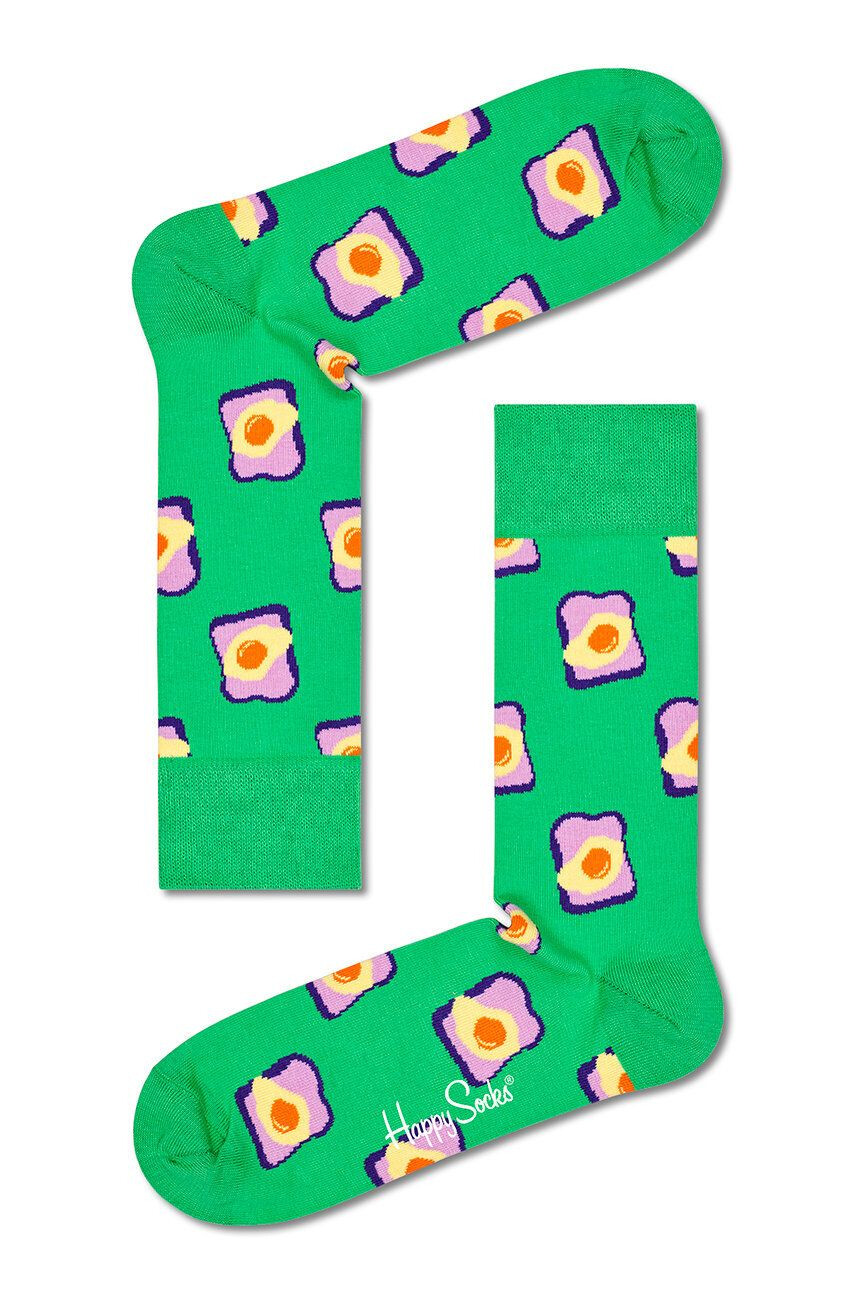 Happy Socks Чорапи дамски в зелено - Pepit.bg