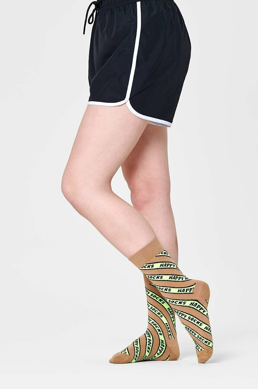 Happy Socks Чорапи в кафяво - Pepit.bg