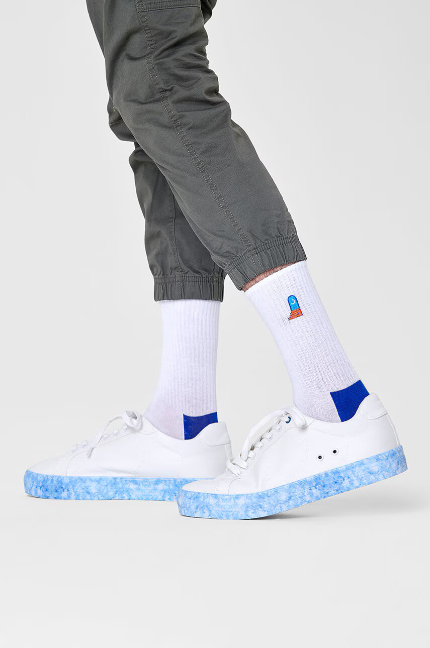 Happy Socks Чорапи в бяло - Pepit.bg