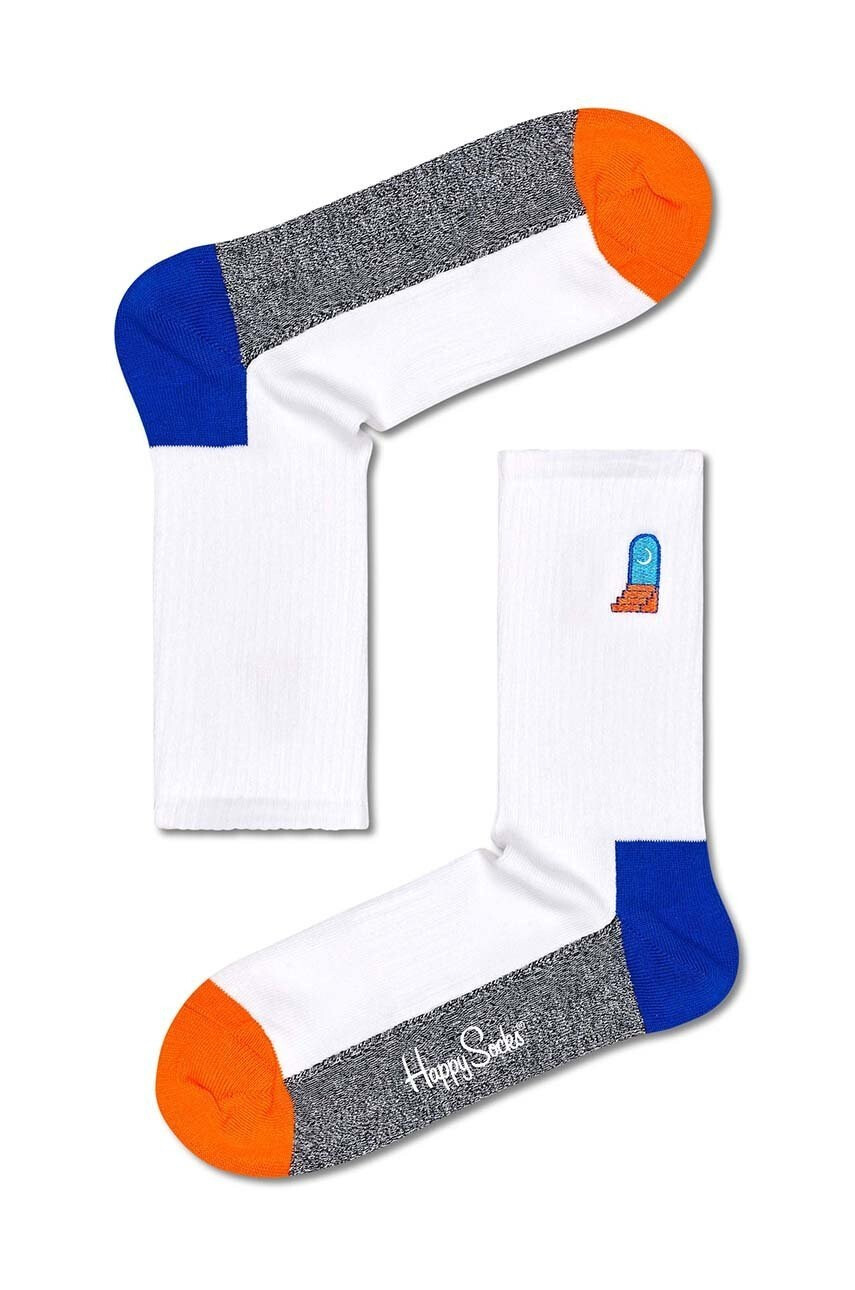 Happy Socks Чорапи в бяло - Pepit.bg