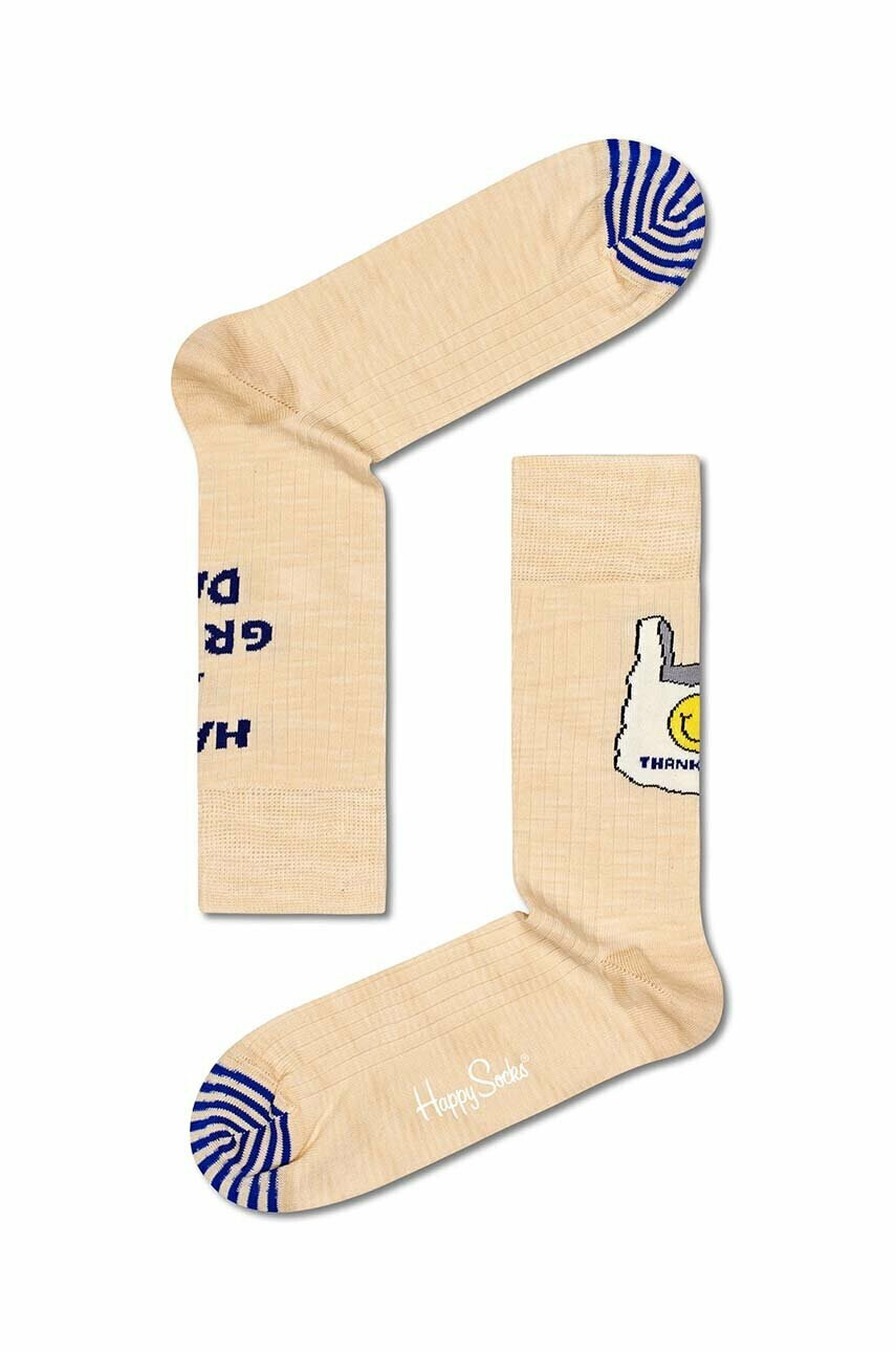 Happy Socks Чорапи Beige Souvenir в оранжево - Pepit.bg