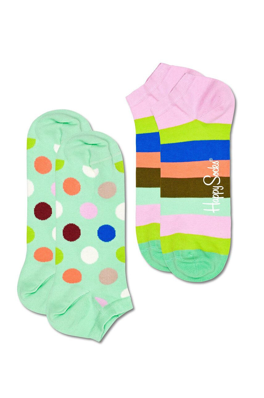 Happy Socks Чорапи Big Dot Stripe Low (2 чифта) - Pepit.bg