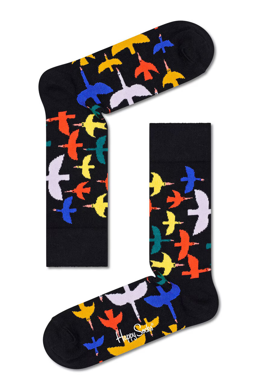 Happy Socks Чорапи Bird Watch мъжки в черно - Pepit.bg