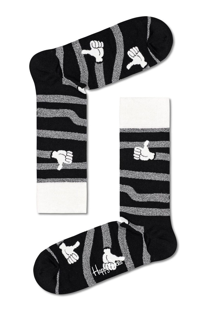 Happy Socks Чорапи Black And White (4 чифта) дамски - Pepit.bg