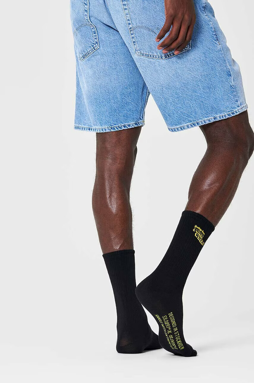 Happy Socks Чорапи Black Greetings в черно - Pepit.bg