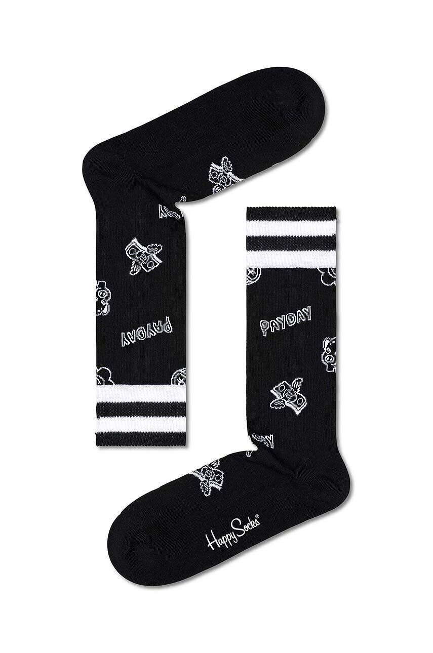 Happy Socks Чорапи Black Payday Crew в черно - Pepit.bg