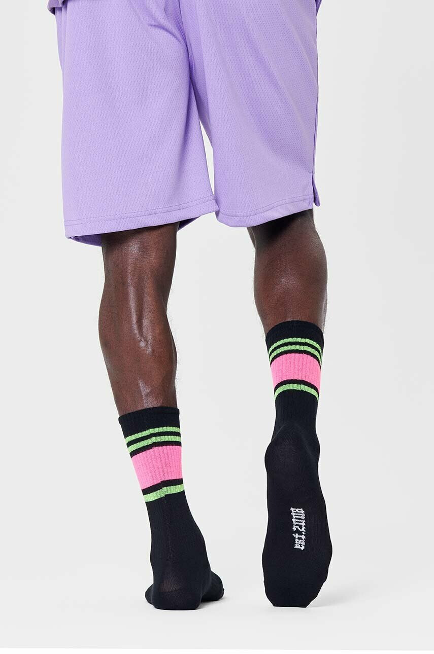 Happy Socks Чорапи Blocked Stripe в черно - Pepit.bg