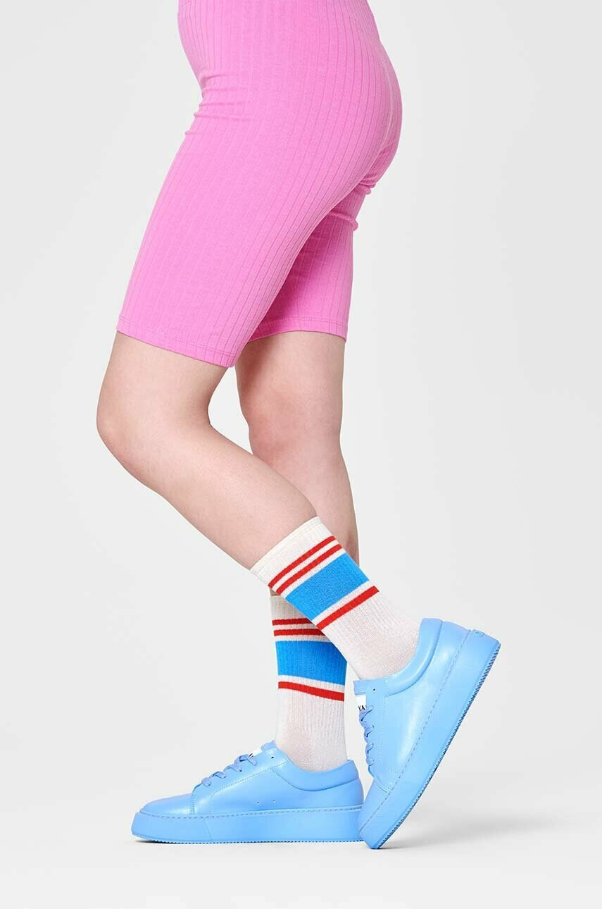 Happy Socks Чорапи Blocked Stripe в бежово - Pepit.bg